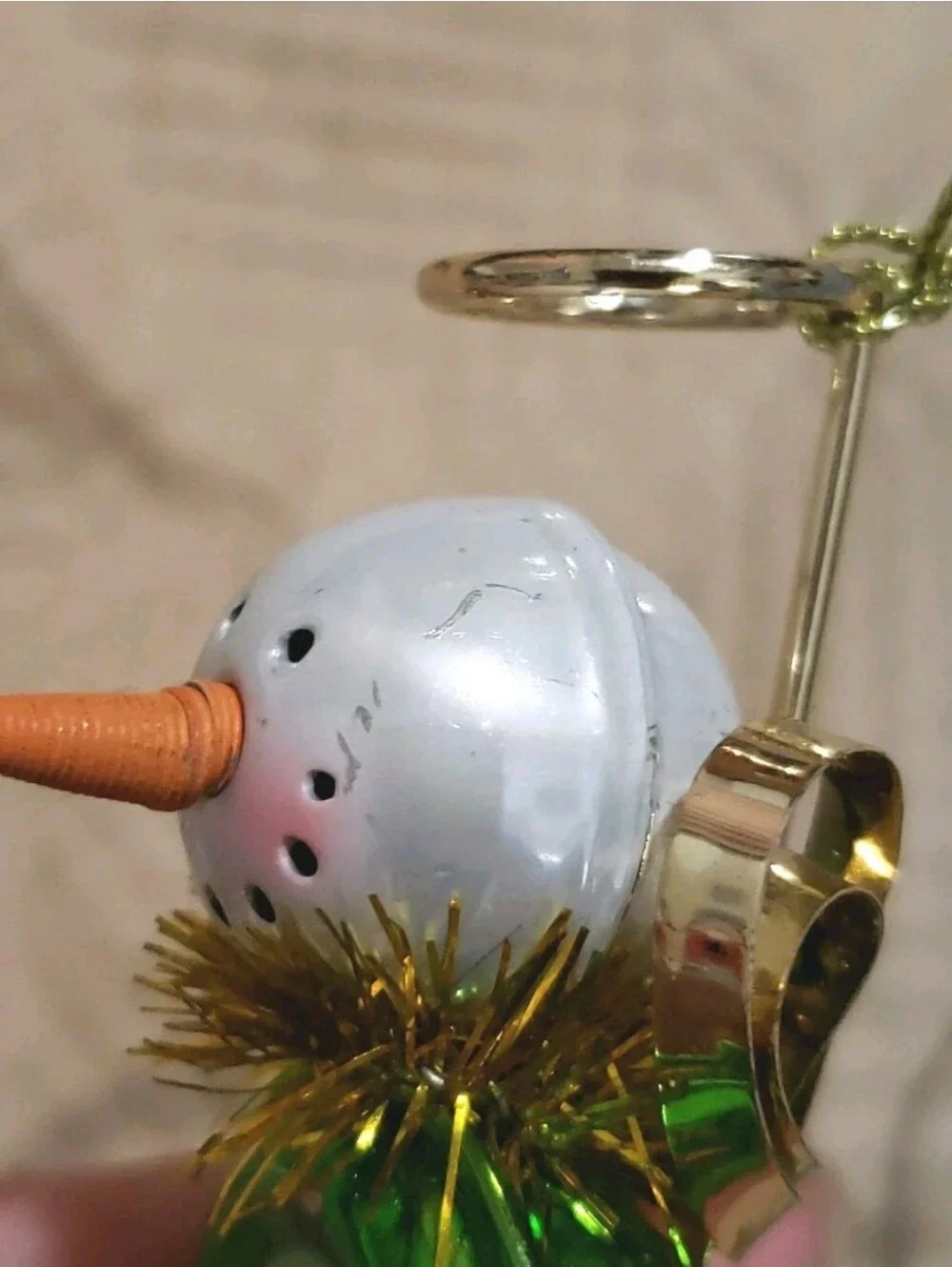 Christmas Ornaments Snowman Angel Snowflake Bells Set Of 3 Metal